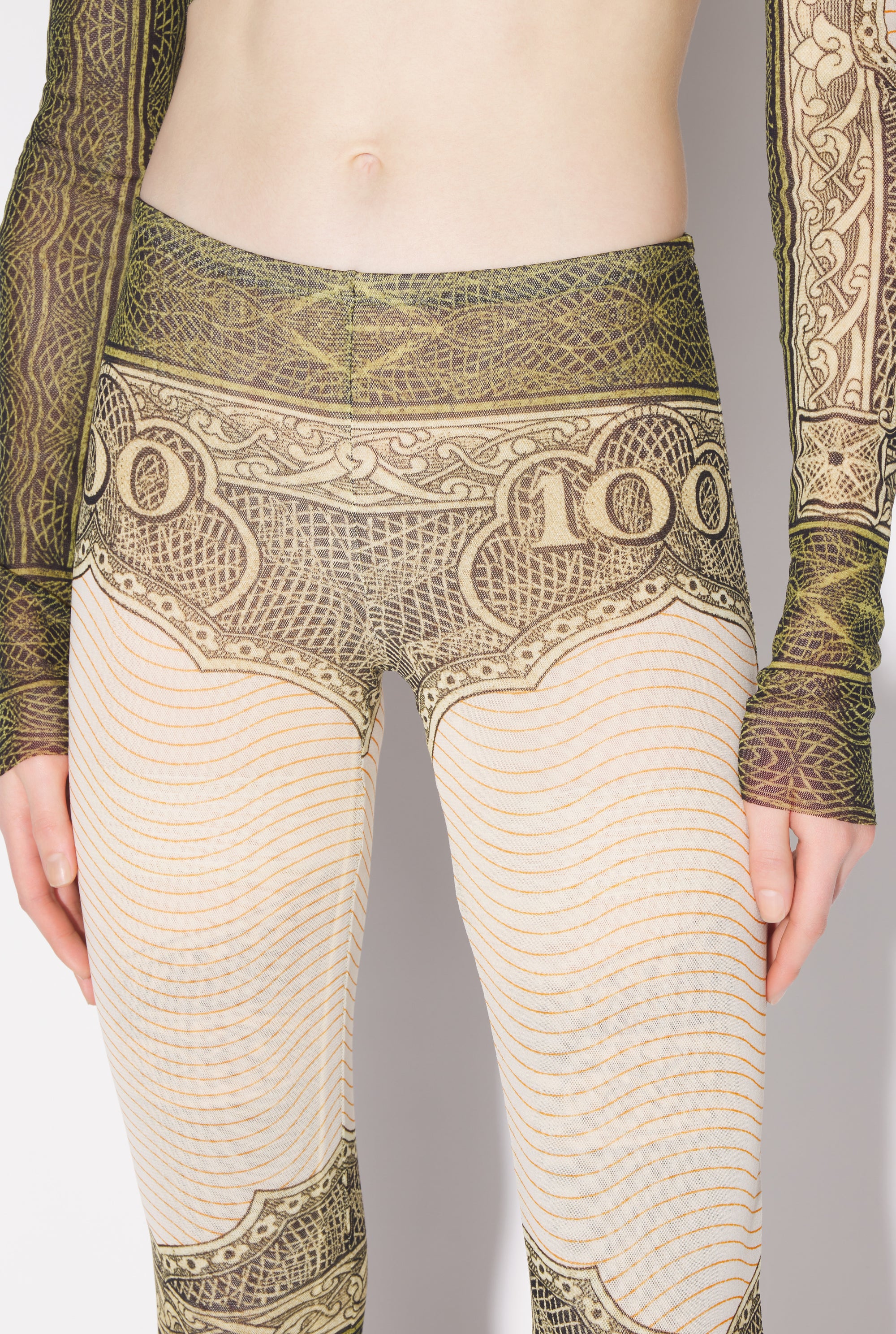 Pantalon imprimé Cartouche - Green & Écru & Black