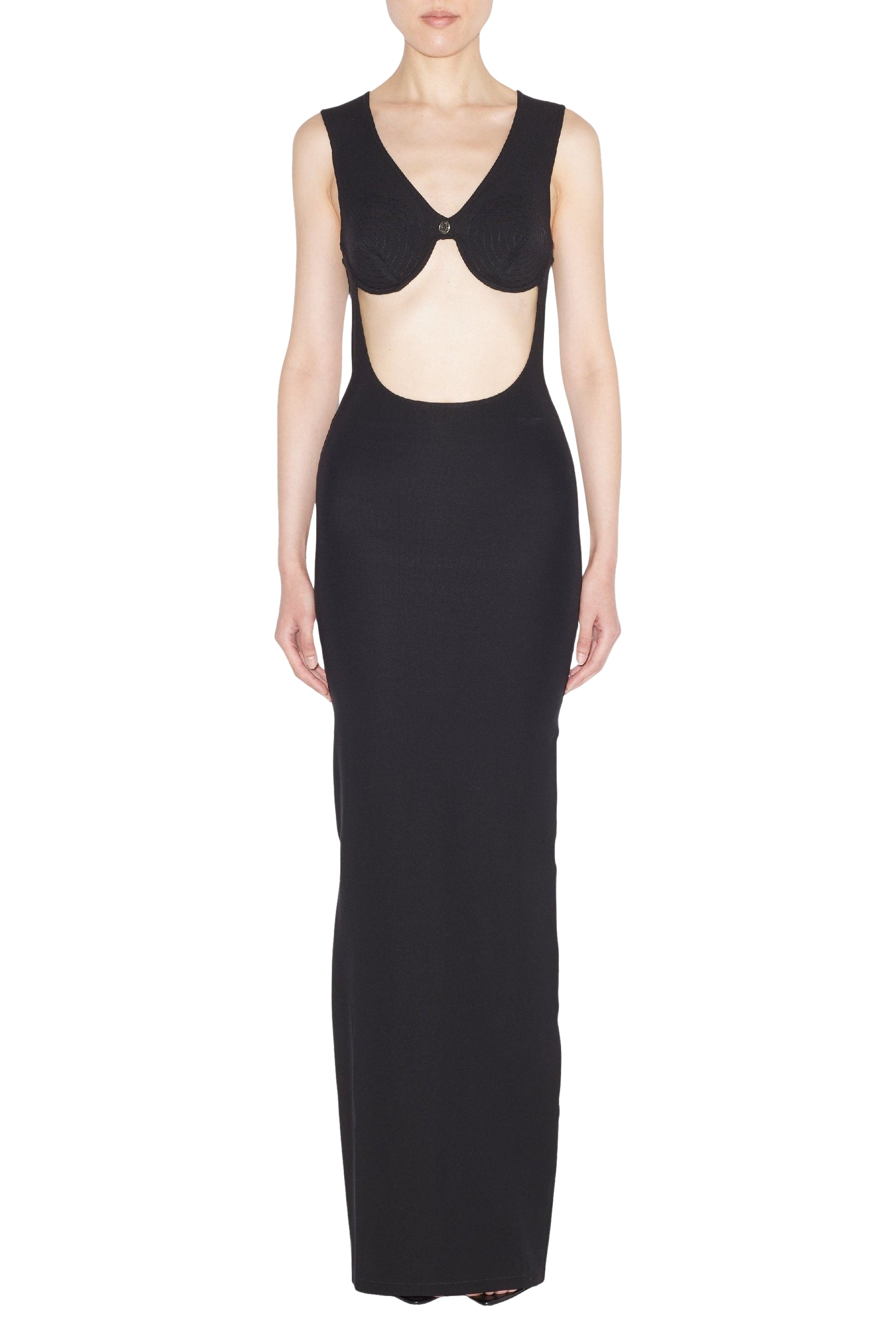 Robe longue à dos nu - Black
