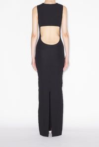 Robe longue à dos nu - Black
