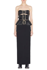 Robe ceinturée en cuir - Black
