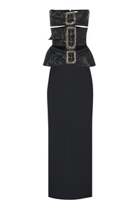 Robe ceinturée en cuir - Black