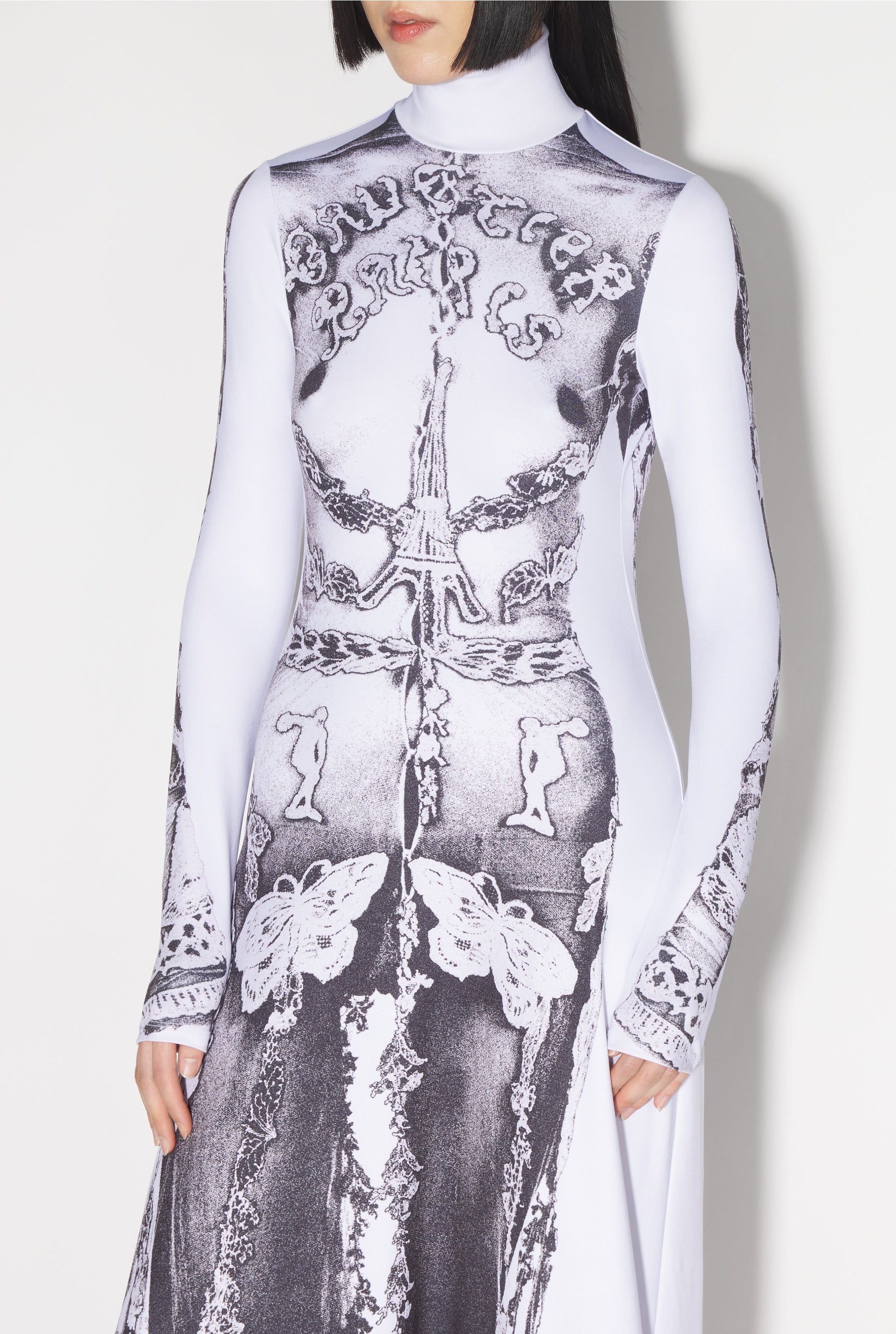 Robe longue Gaultier Paris - White & Black