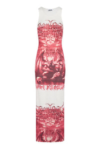 Robe longue imprimée - White & Red