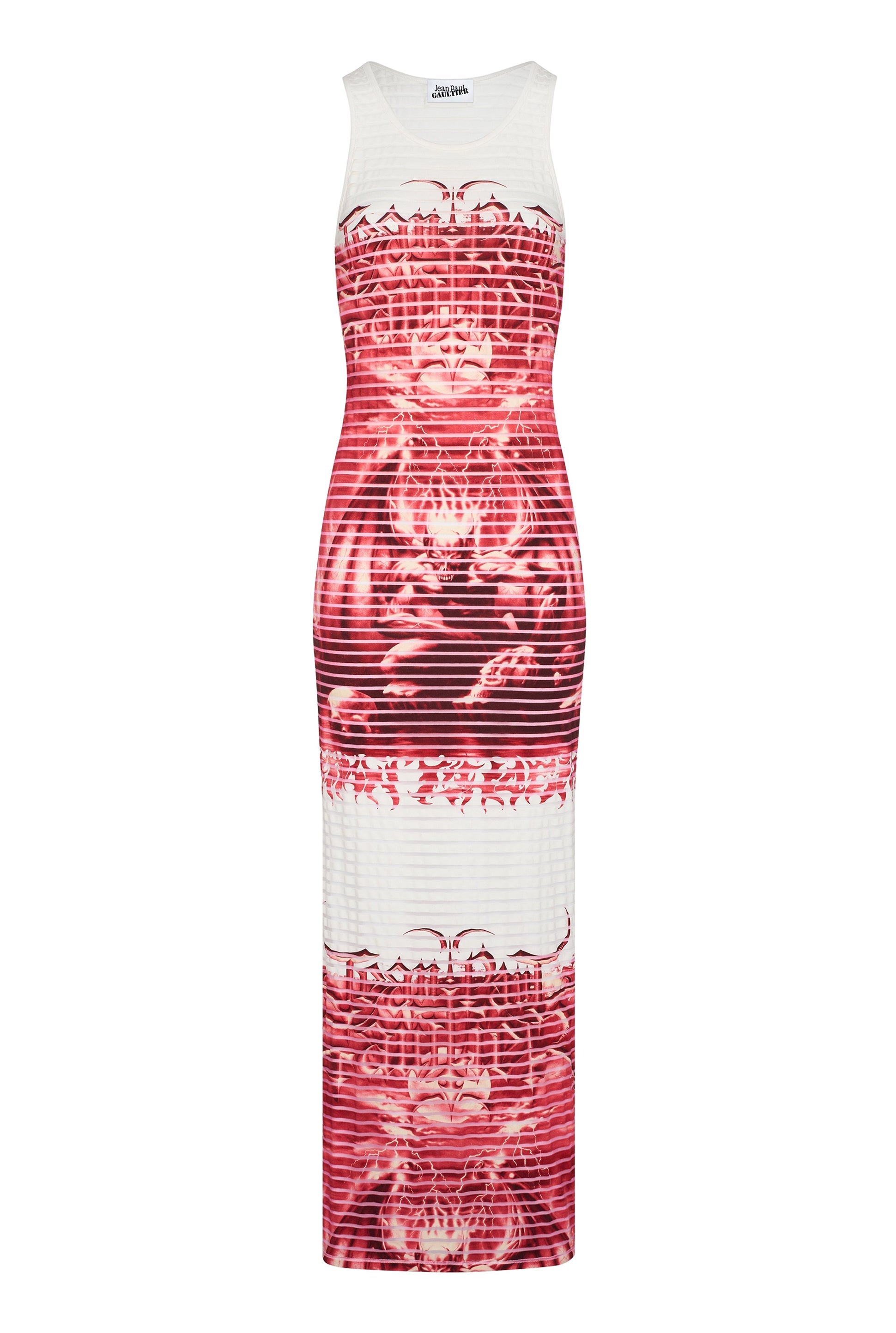 Robe longue imprimée - White & Red