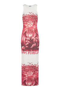 Robe longue imprimée - White & Red