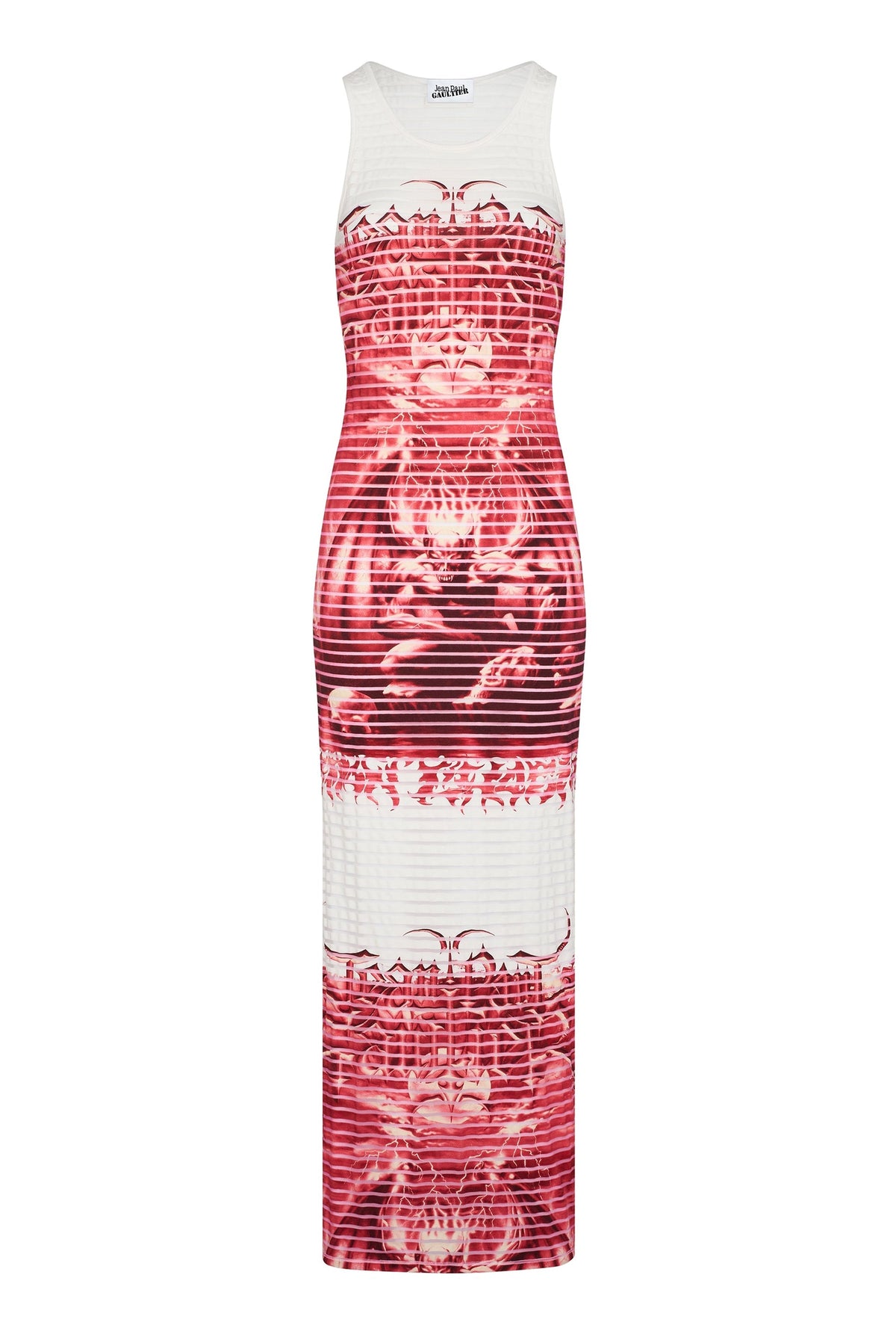 Robe longue imprimée - White & Red