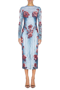 Robe Body Morphing Flower - Blue & Red & White