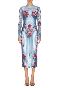 Robe Body Morphing Flower - Blue & Red & White