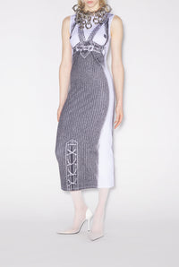 Robe longue Madone - White & Black