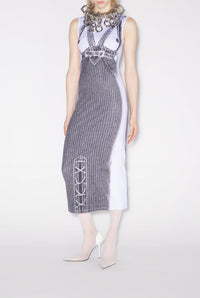 Robe longue Madone - White & Black