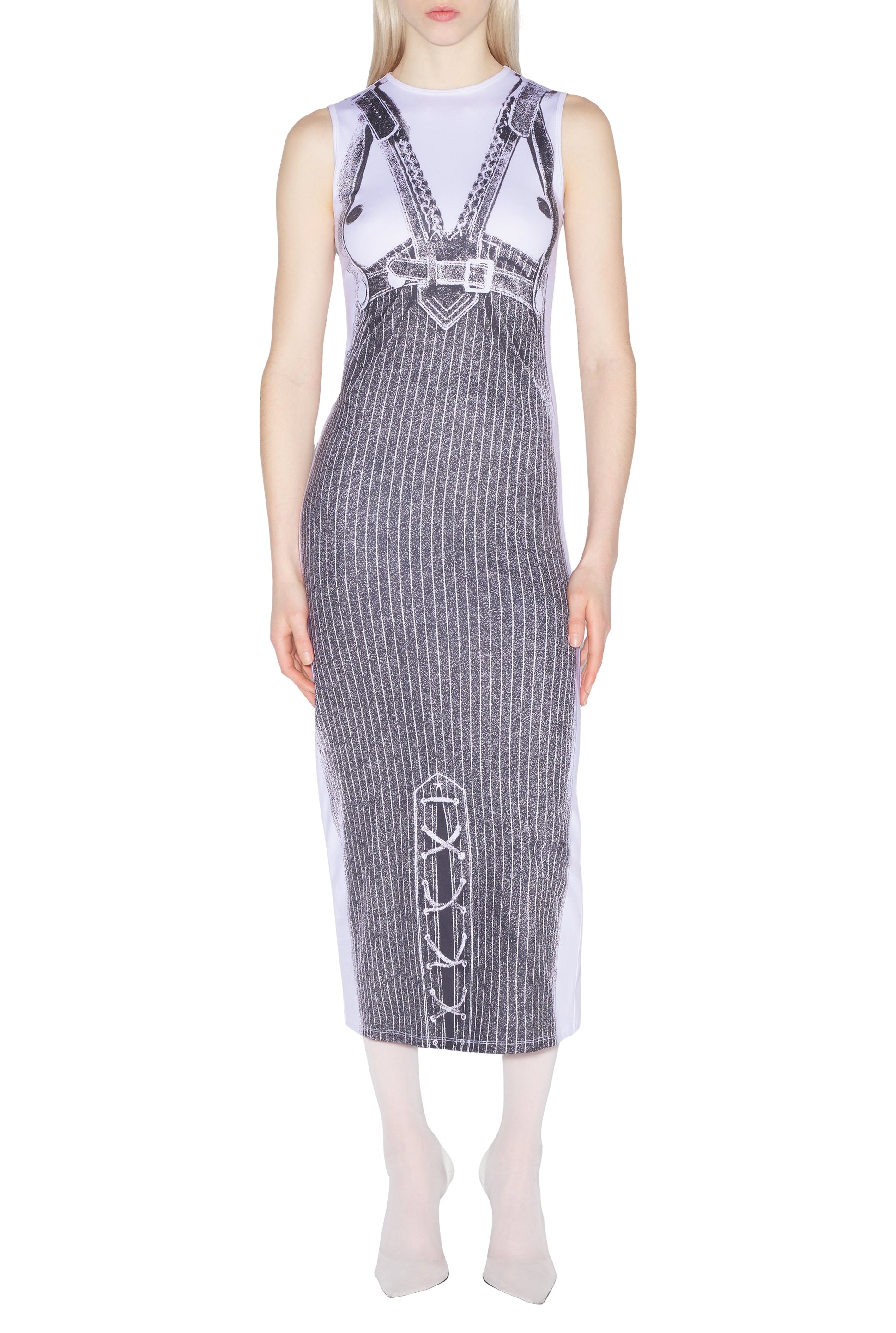 Robe longue Madone - White & Black