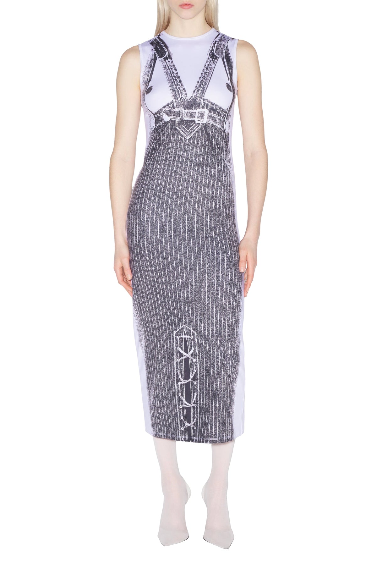 Robe longue Madone - White & Black