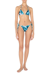 Printed bikini bottoms - Purple & Blue