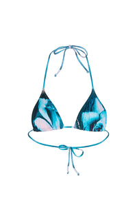 Printed bikini top - Purple & Blue