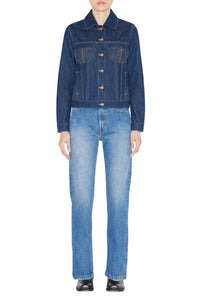 Veste à poches en denim - Indigo & Tabac