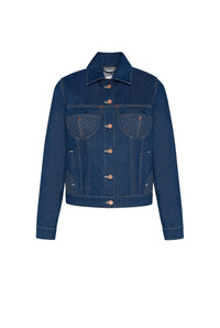 Veste à poches en denim - Indigo & Tabac