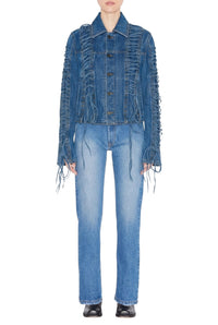 Denim lace-up jacket - Vintage Blue
