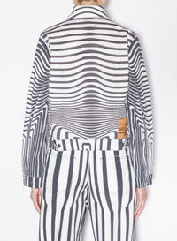 Veste imprimée en denim - White & Black