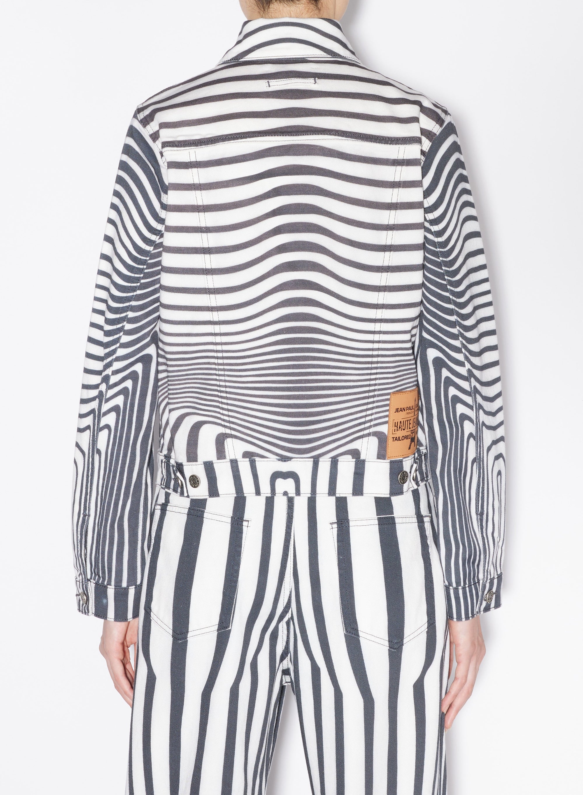 Veste imprimée en denim - White & Black