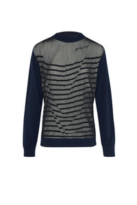 Pull marinière en maille - Navy & White & Black