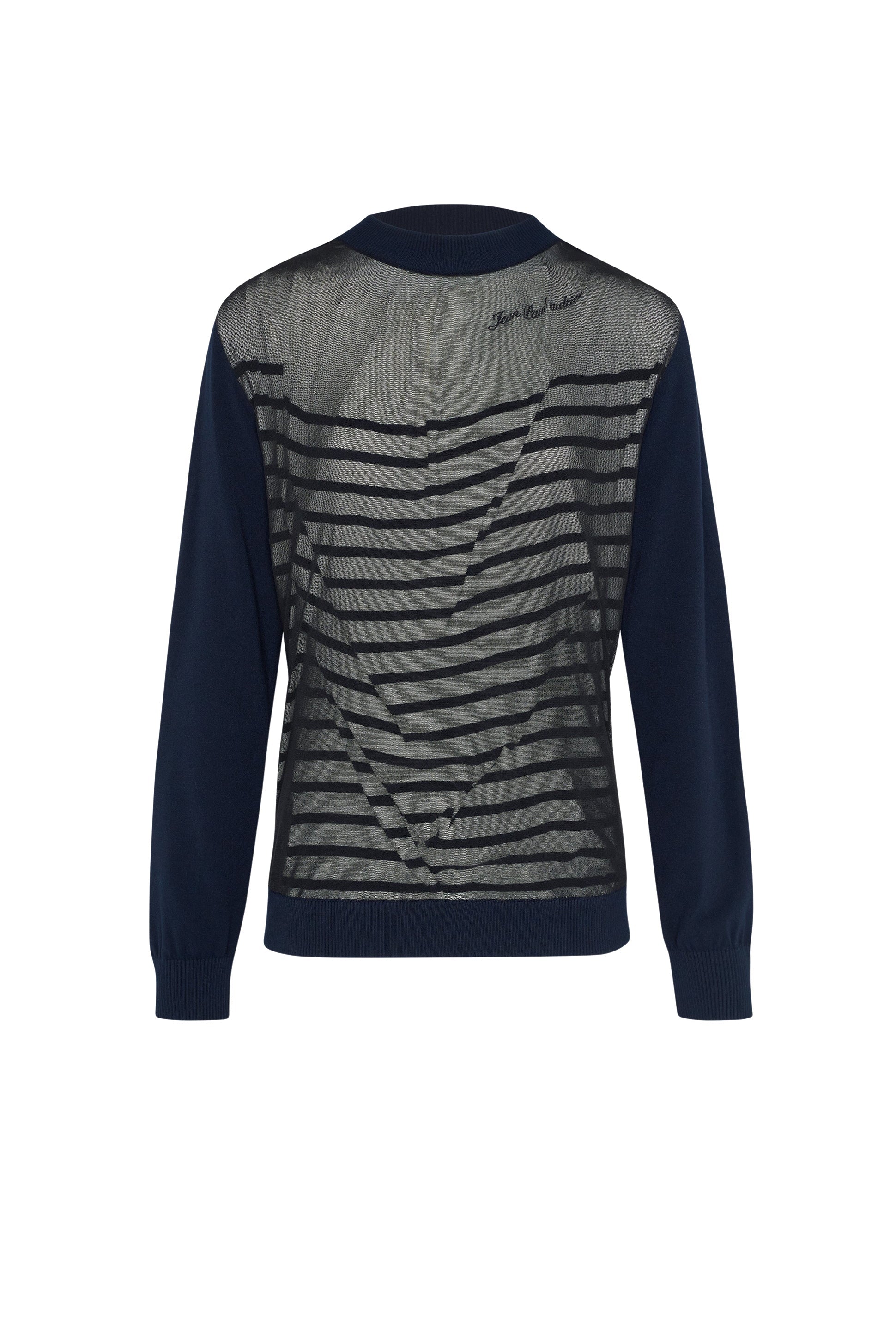 Pull marinière en maille - Navy & White & Black
