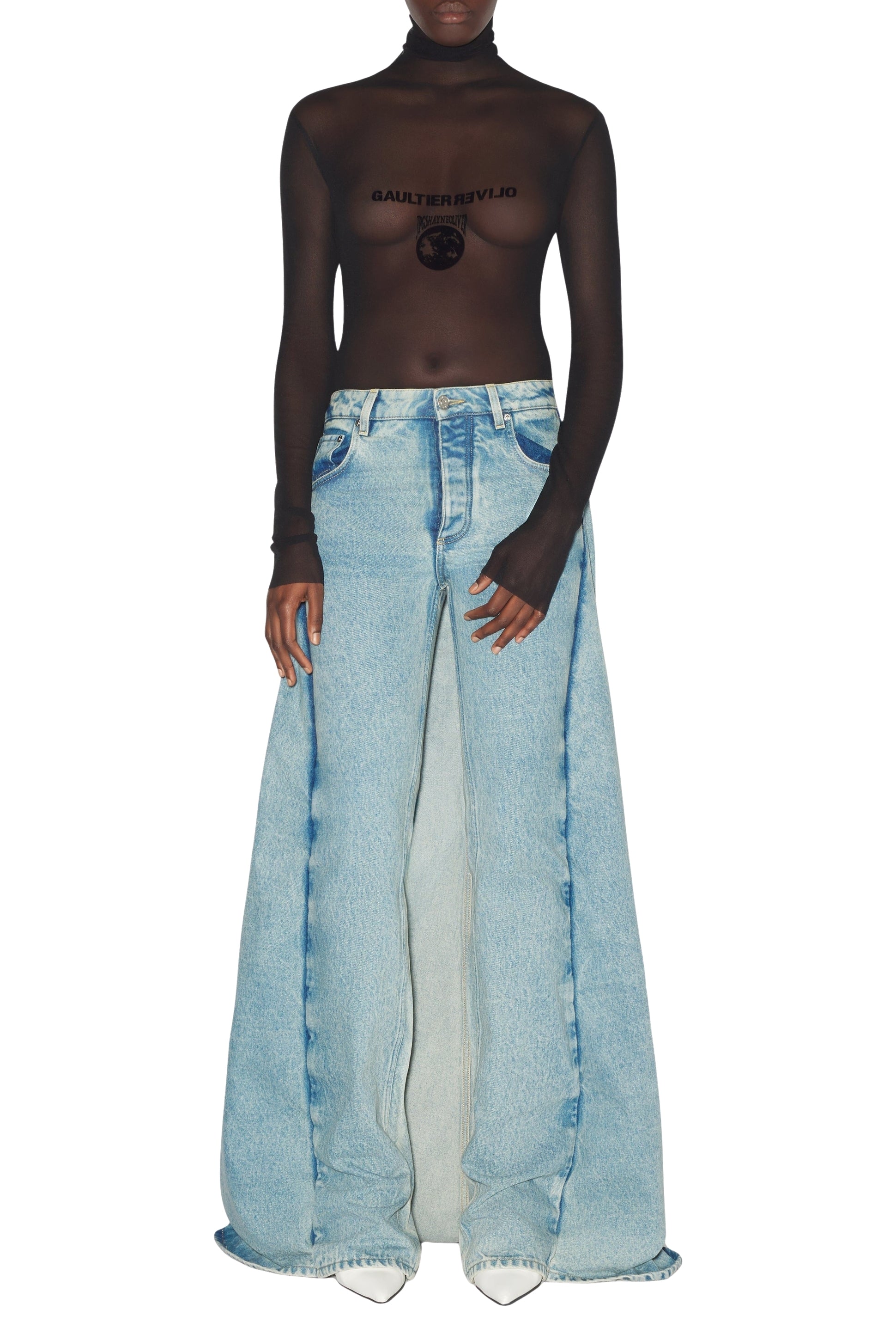 Pantalon JPG x Shayne Oliver avec jupe - Light Blue