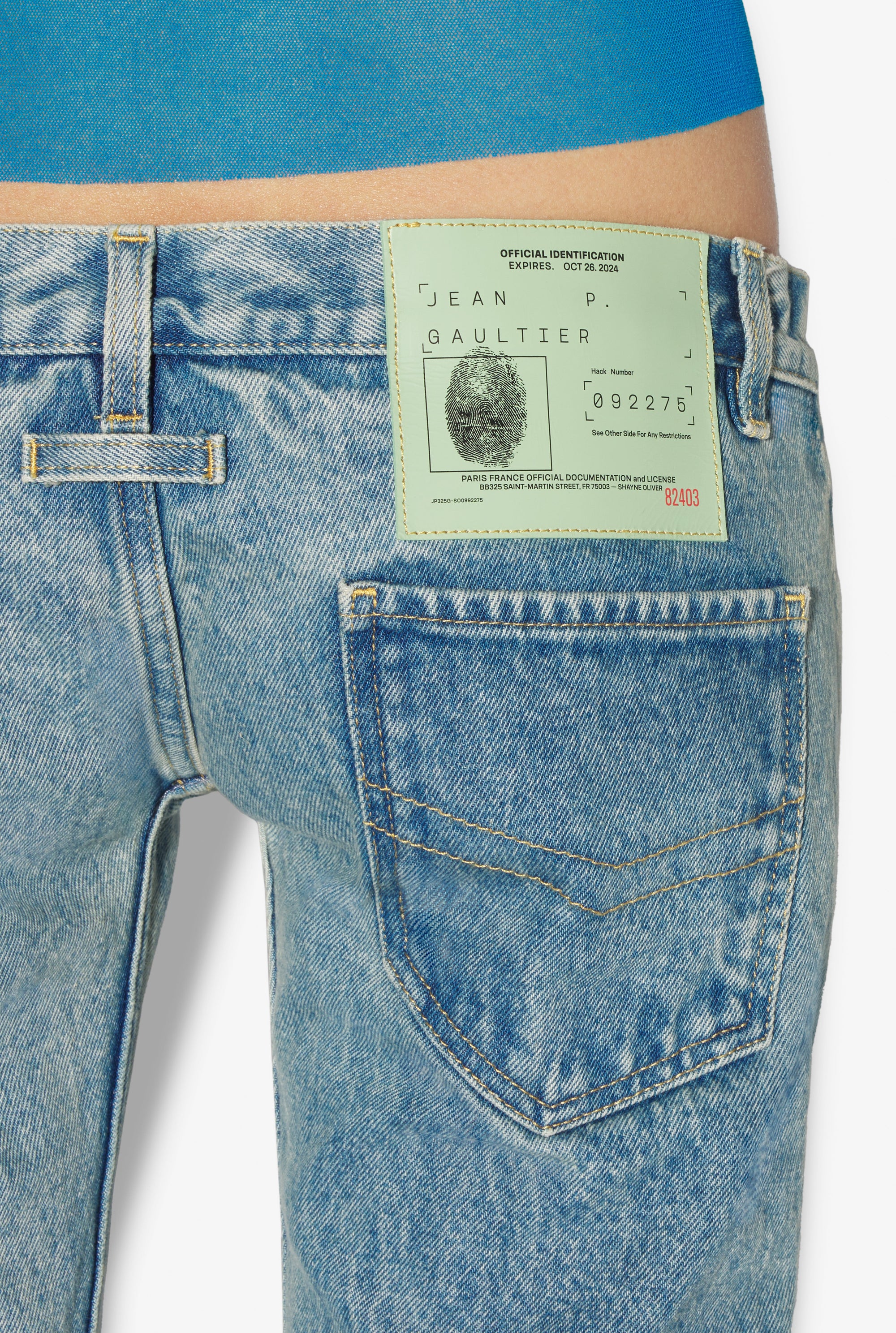 Pantalon JPG x Shayne Oliver en denim - Light Blue