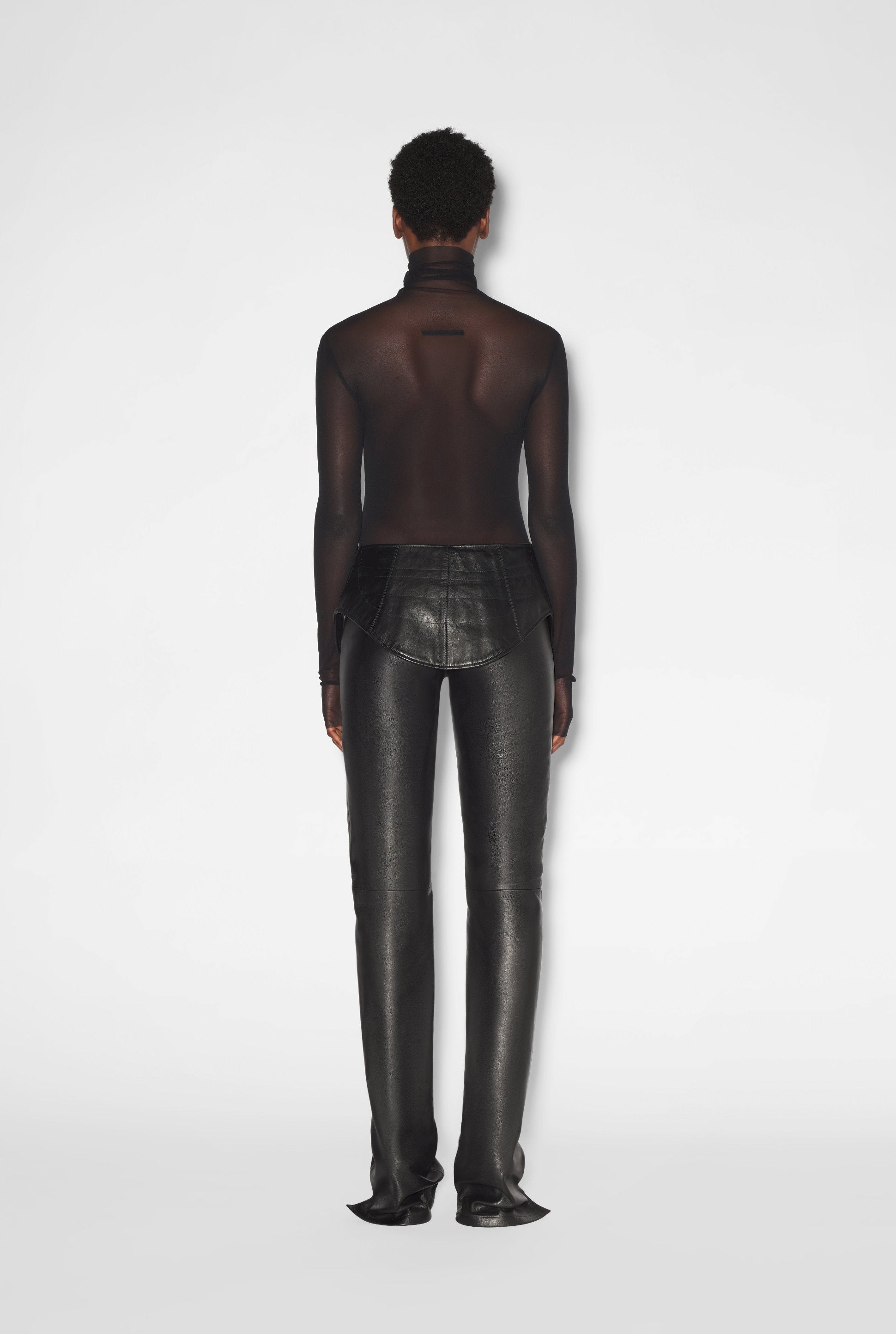 Pantalon JPG x Shayne Oliver en cuir - Black