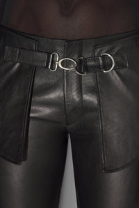 Pantalon JPG x Shayne Oliver en cuir - Black