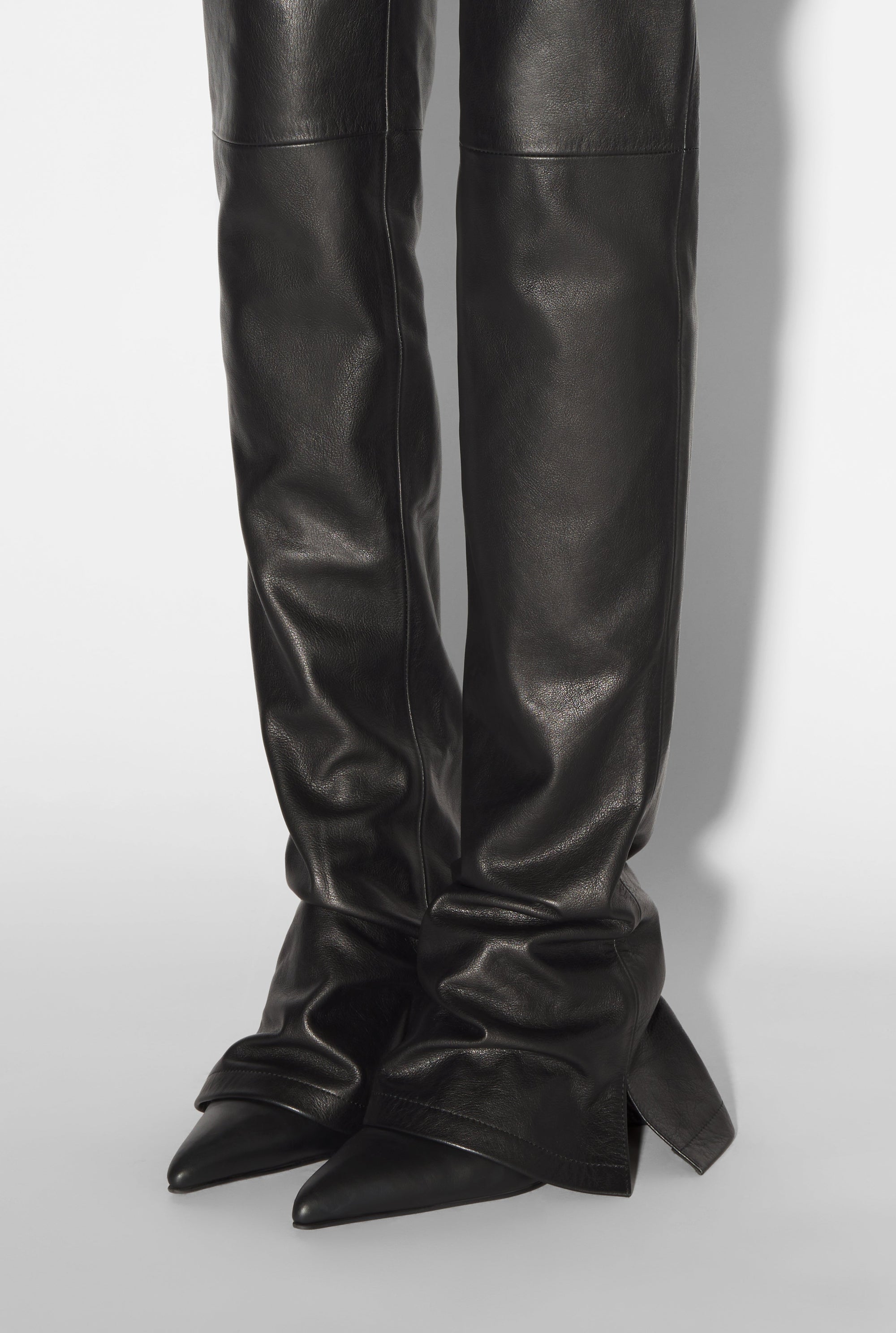 Pantalon JPG x Shayne Oliver en cuir - Black