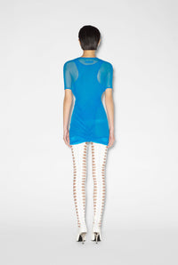 Robe multi porté JPG x Shayne Oliver en tulle - Ibiza Blue & Black