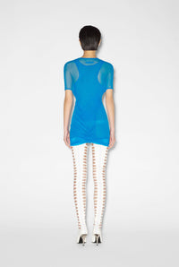 Robe multi porté JPG x Shayne Oliver en tulle - Ibiza Blue & Black