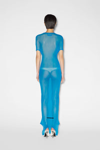 Robe multi porté JPG x Shayne Oliver en tulle - Ibiza Blue & Black