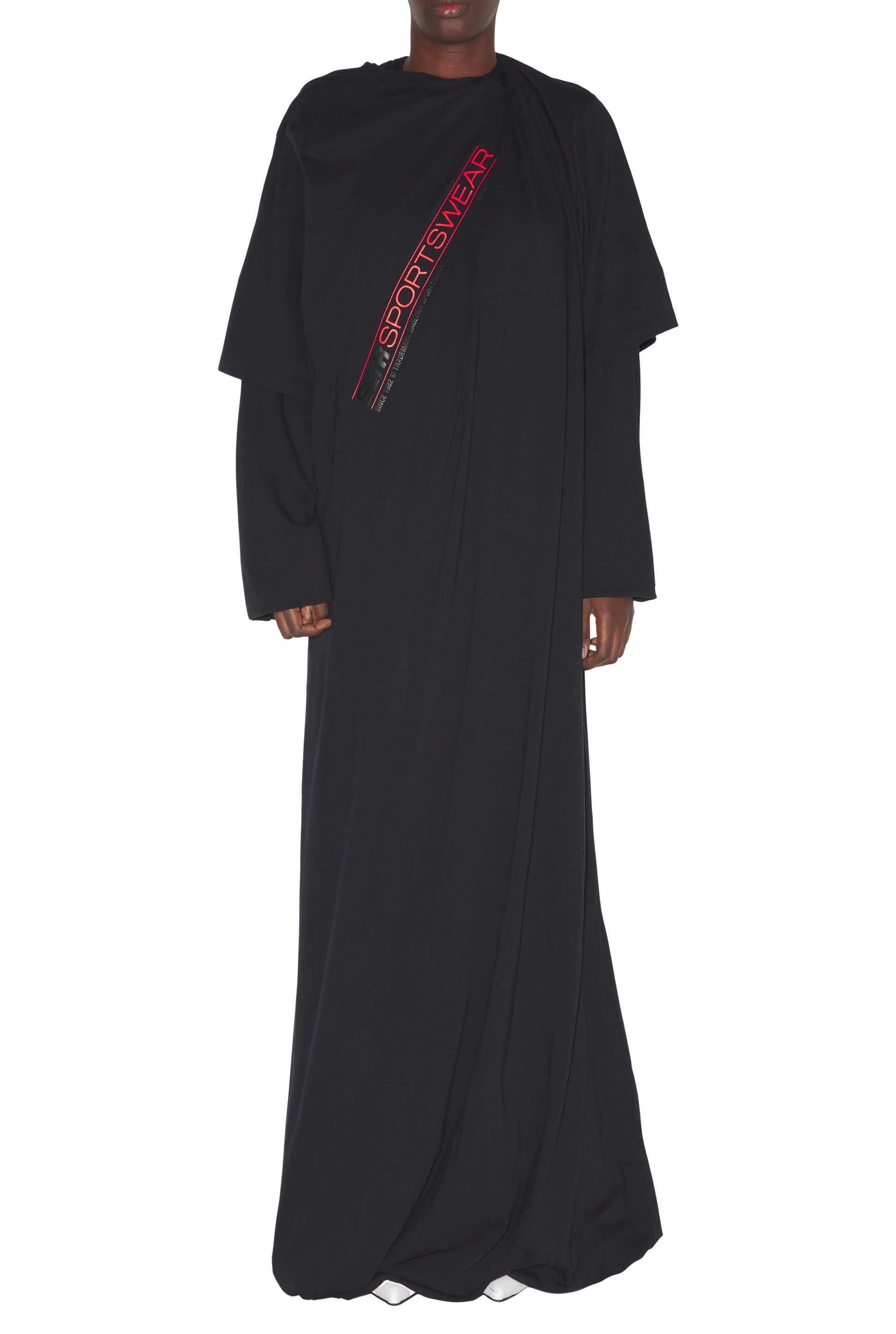 Robe torsadée en coton - Faded Black