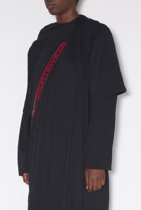 Robe torsadée en coton - Faded Black
