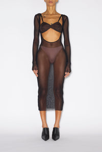 Robe JPG x Shayne Oliver en tulle - Black & Black