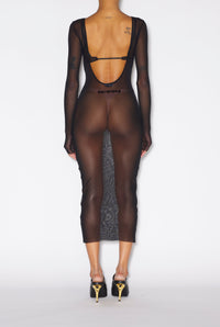 Robe JPG x Shayne Oliver en tulle - Black & Black