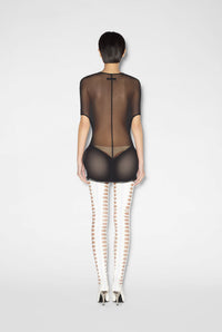 Robe courte JPG x Shayne Oliver en tulle - Black