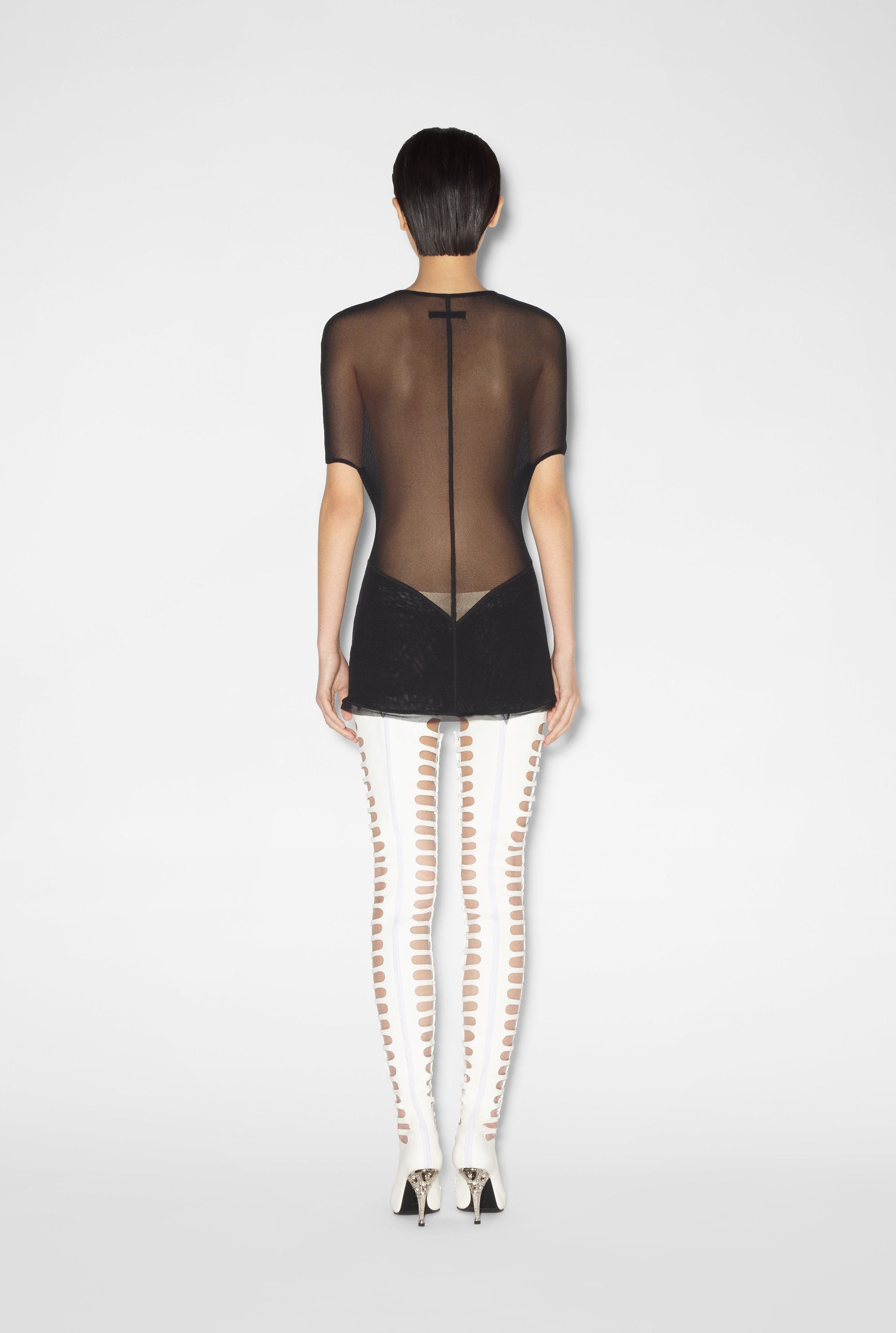 Robe courte JPG x Shayne Oliver en tulle - Black