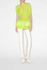 Robe courte JPG x Shayne Oliver en tulle - Lime