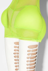 Robe courte JPG x Shayne Oliver en tulle - Lime