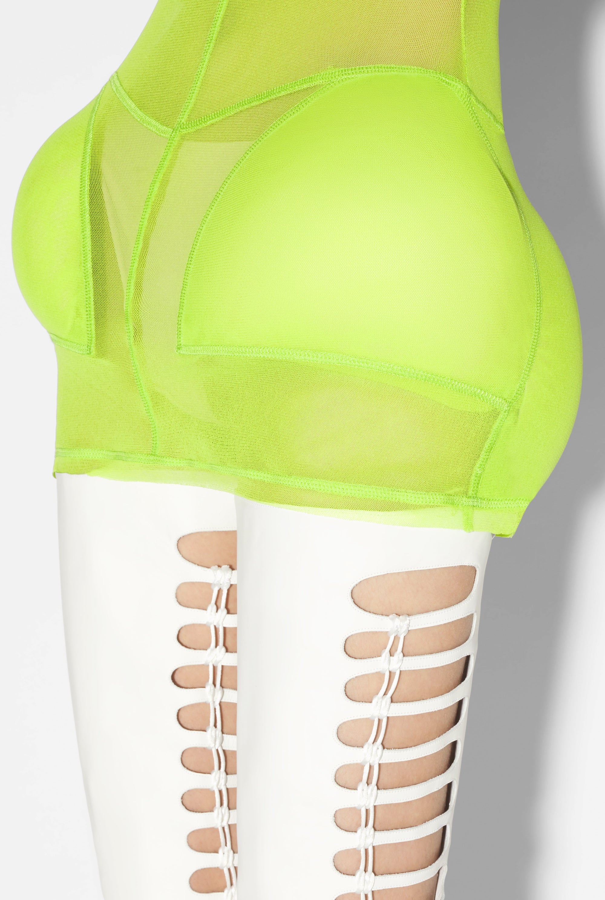Robe courte JPG x Shayne Oliver en tulle - Lime