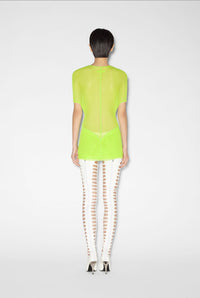 Robe courte JPG x Shayne Oliver en tulle - Lime