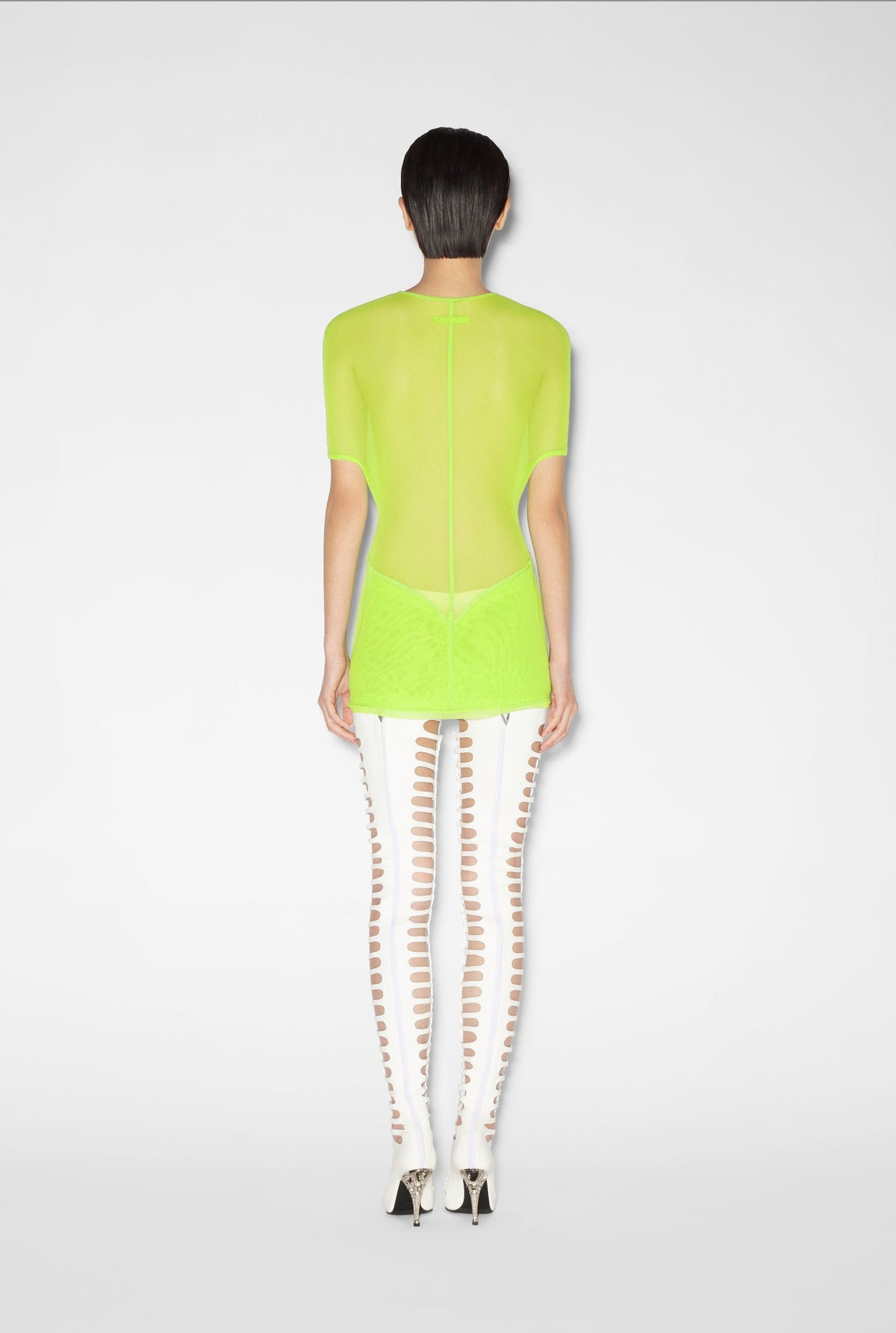 Robe courte JPG x Shayne Oliver en tulle - Lime