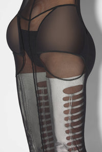 Robe longue JPG x Shayne Oliver en tulle - Black