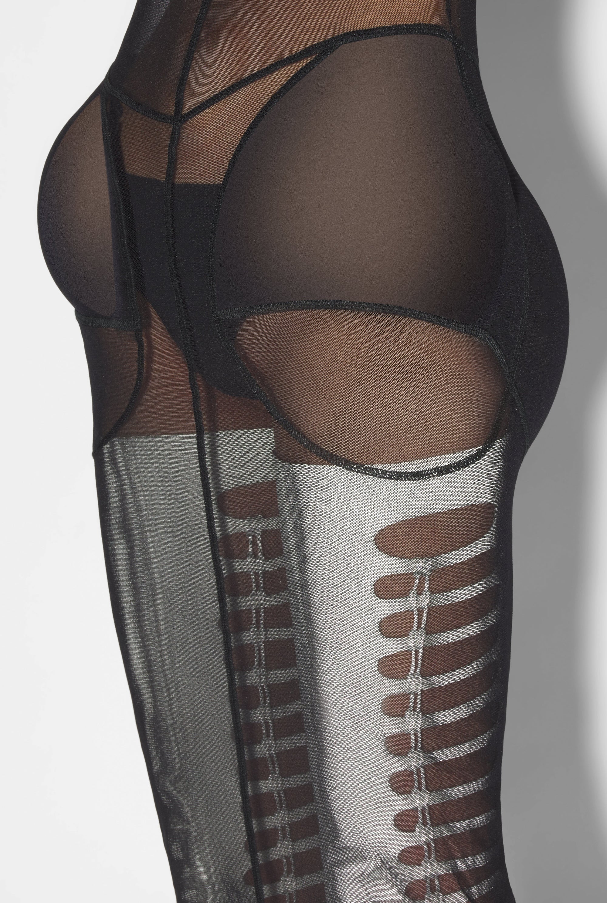 Robe longue JPG x Shayne Oliver en tulle - Black