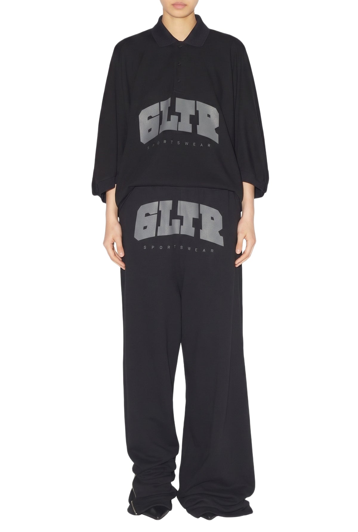 JPG x Shayne Oliver unisex oversized polo shirt - Black