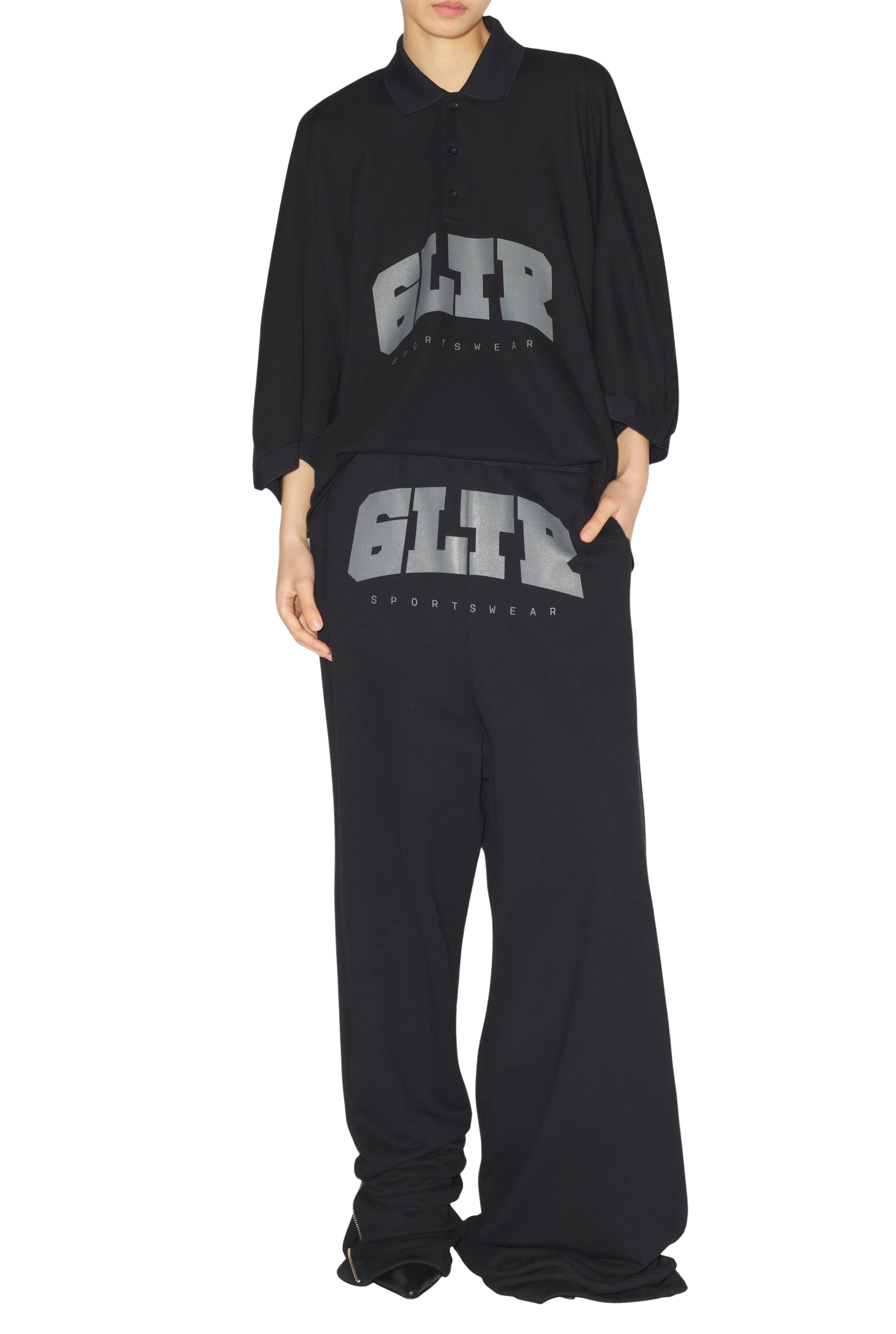 Polo unisexe JPG x Shayne Oliver oversize - Black