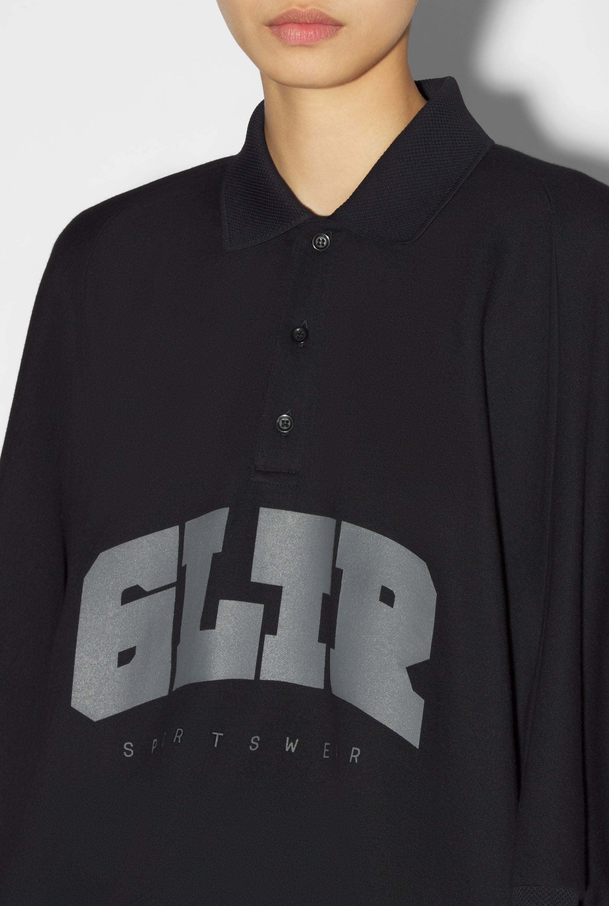 Polo unisexe JPG x Shayne Oliver oversize - Black