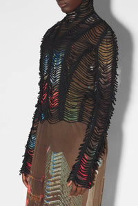 Pull unisexe à capuche JPG x Shayne Oliver - Brown & Green & Blue